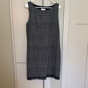 Laundry Black and White Tweed Dress
